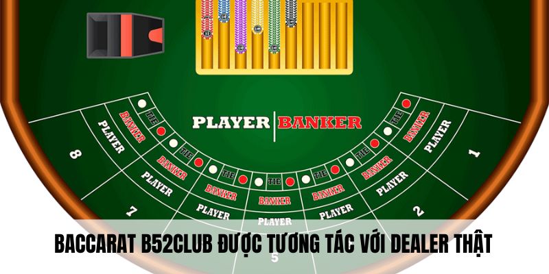 Baccarat B52Club được tương tác với dealer thật