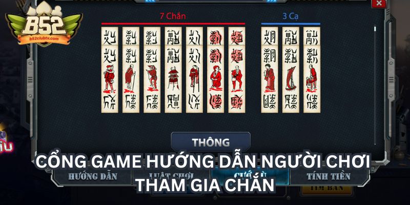 Cổng game hướng dẫn người chơi tham gia chắn Cổng game hướng dẫn người chơi tham gia chắn